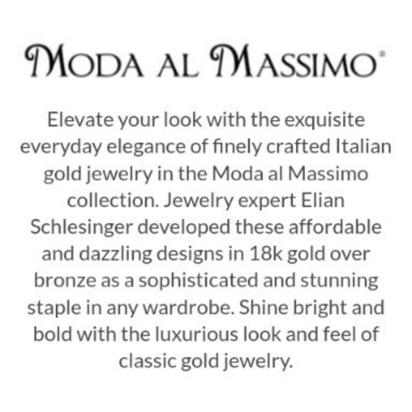 Moda Al Massimo 18k Yellow Gold over Bronze Oversized Chain Link Necklace - Picture 7 of 7